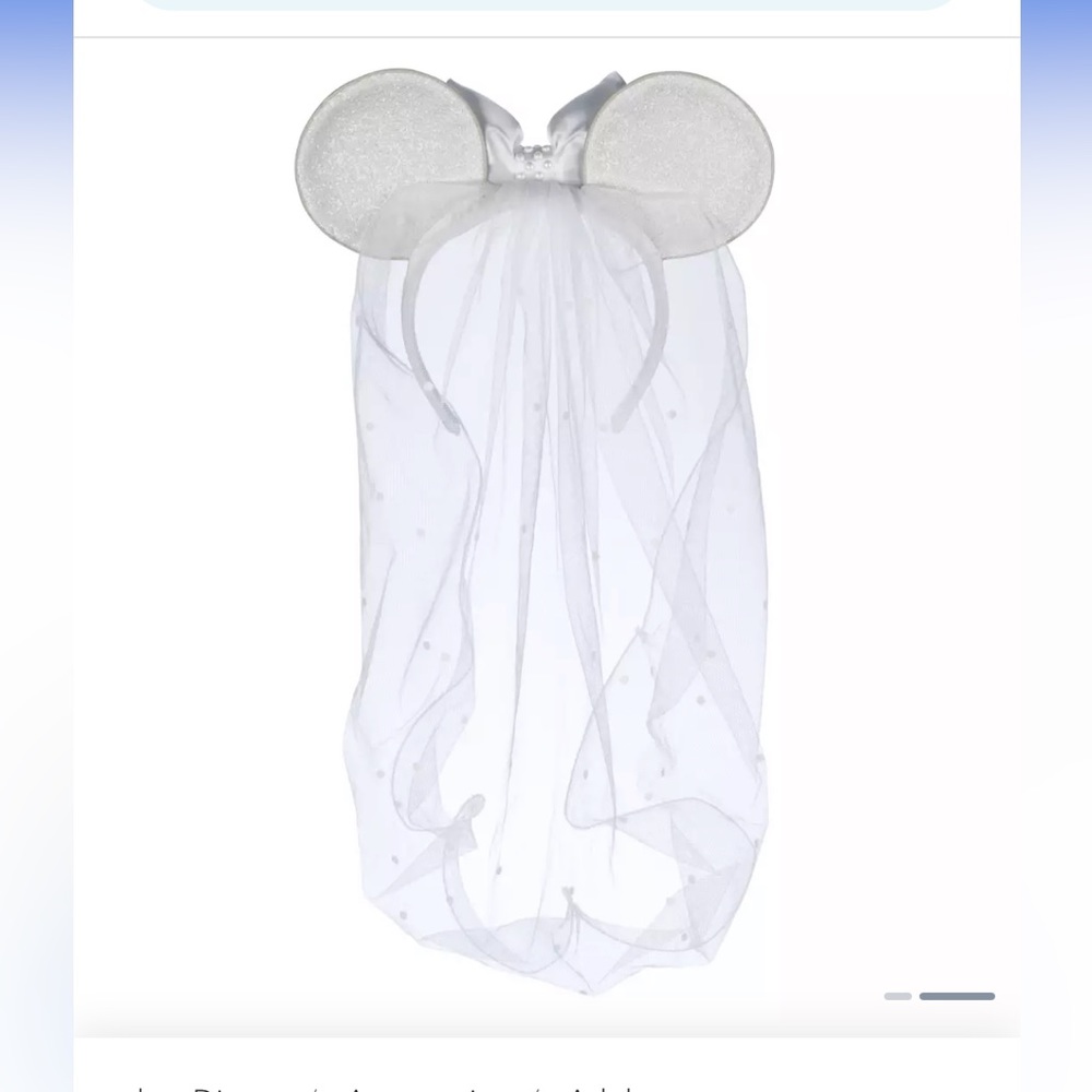 Disney Minnie mouse bride ears headband